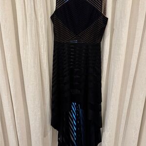 BCBGMaxAzria Black and Blue High Low Dress